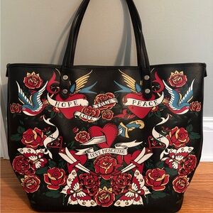 Love Moschino Large Tote Bag Tattoo Design